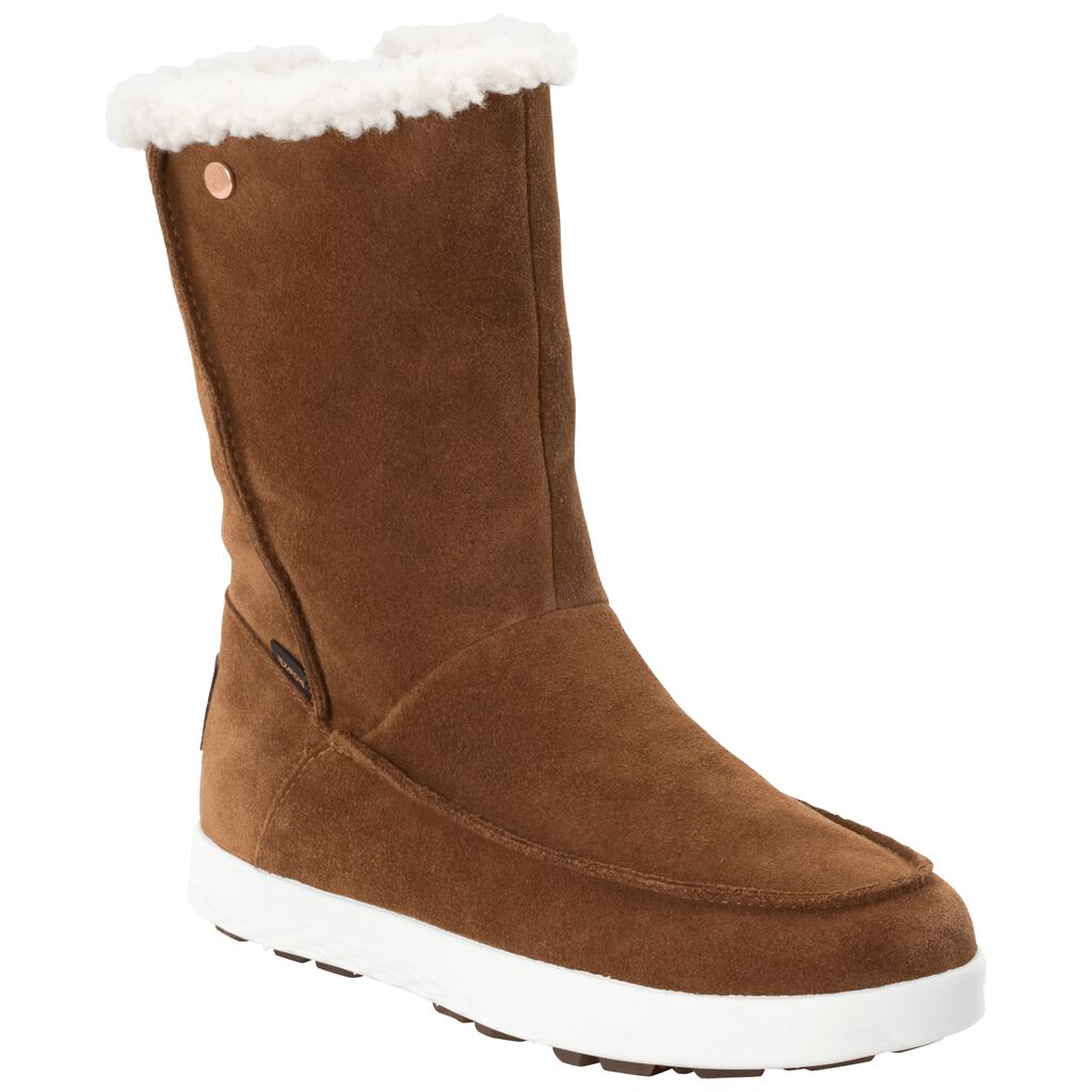 Jack Wolfskin AUCKLAND WT TEXAPORE Női Téli Cipő Barna/Fehér - ZSCKYM-615